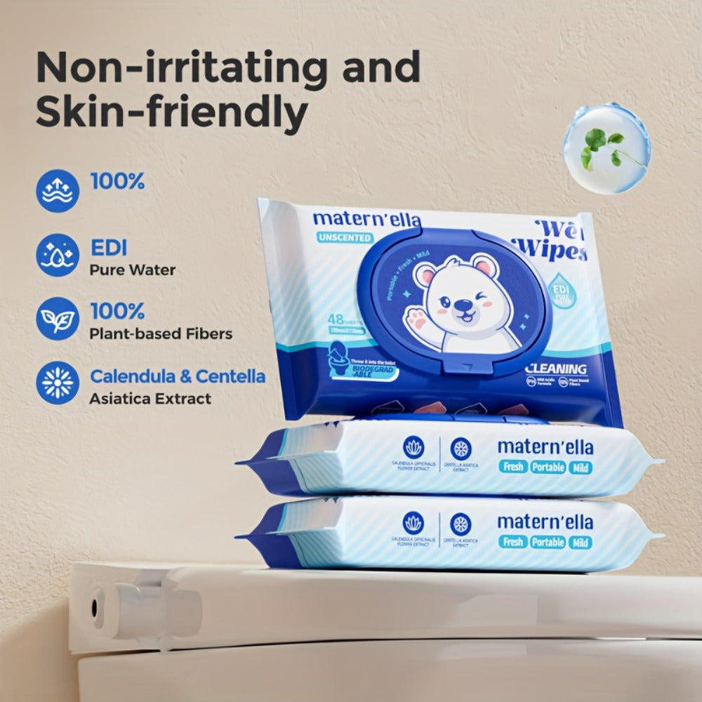 Flushable Wet Wipes with Probiotics – Plant-Based Fibers, Fragrance Free, Sewer Safe, Soft & Thick Disposable Butt Wipes for Adults, Incontinence & Personal Care (1/3/5/6/8/9/15 Pa - product image 26