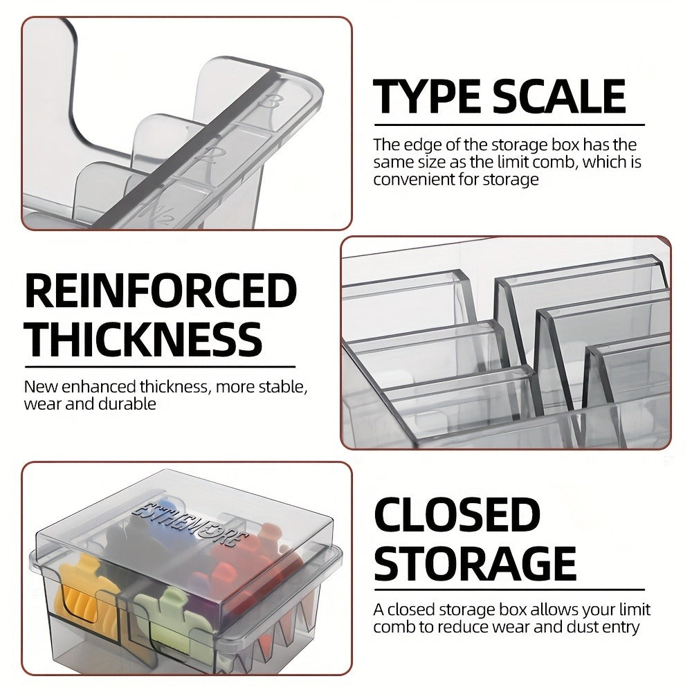 Barber Tool Organizer 8-Slot Clear Plastic Storage Box for Hair Clippers Scissors & Grooming Accessories – Transparent Salon Organizer for Home & Professional Barber Use - product image 8