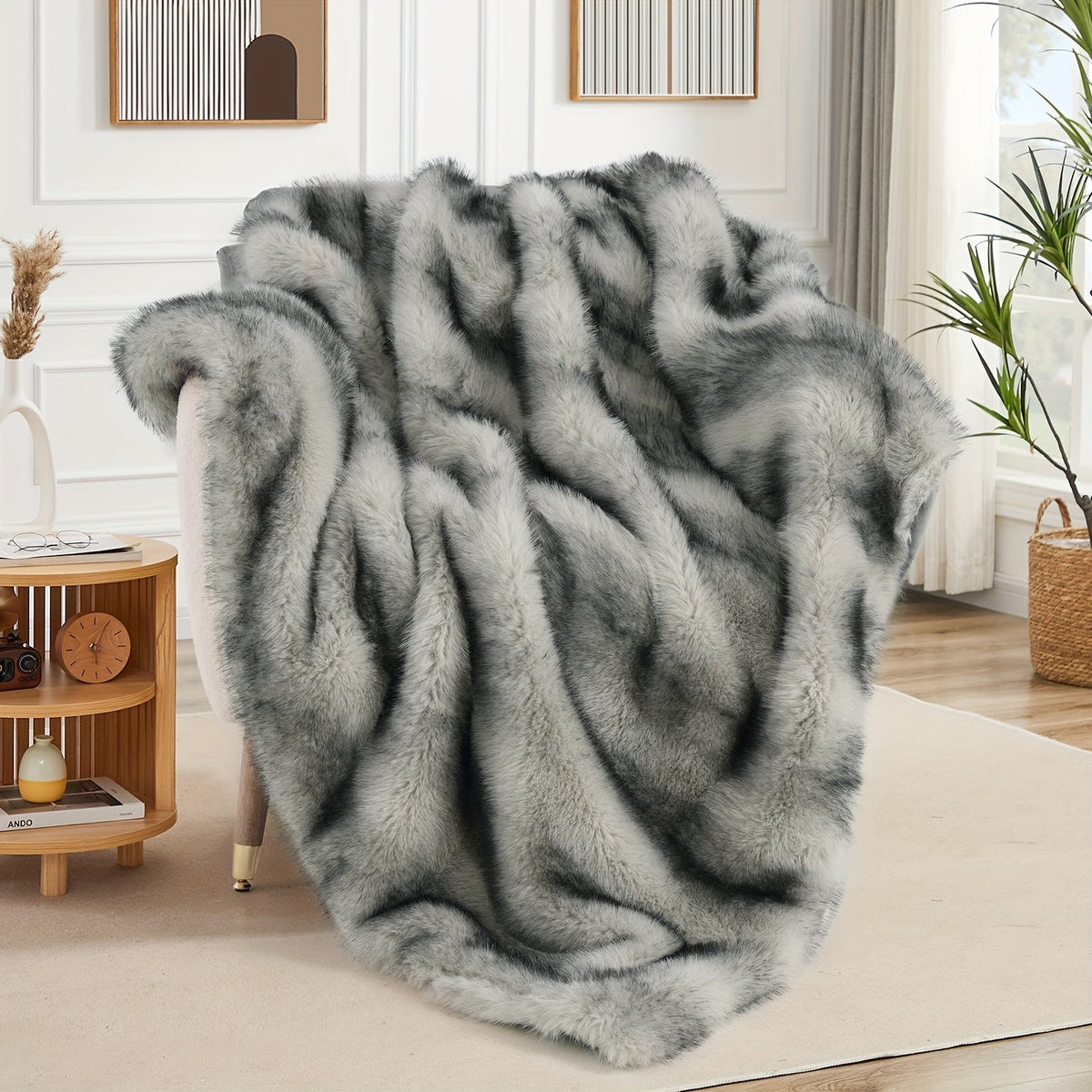 Super Soft Reversible Plush Mink Blanket for Bed Couch Sofa, Oversized Heavy Weight Cozy Blanket, Leopard Animal Print & Solid Colors, Throw & Twin Size | Faux Fur Throw Blanket 1060GSM Luxury