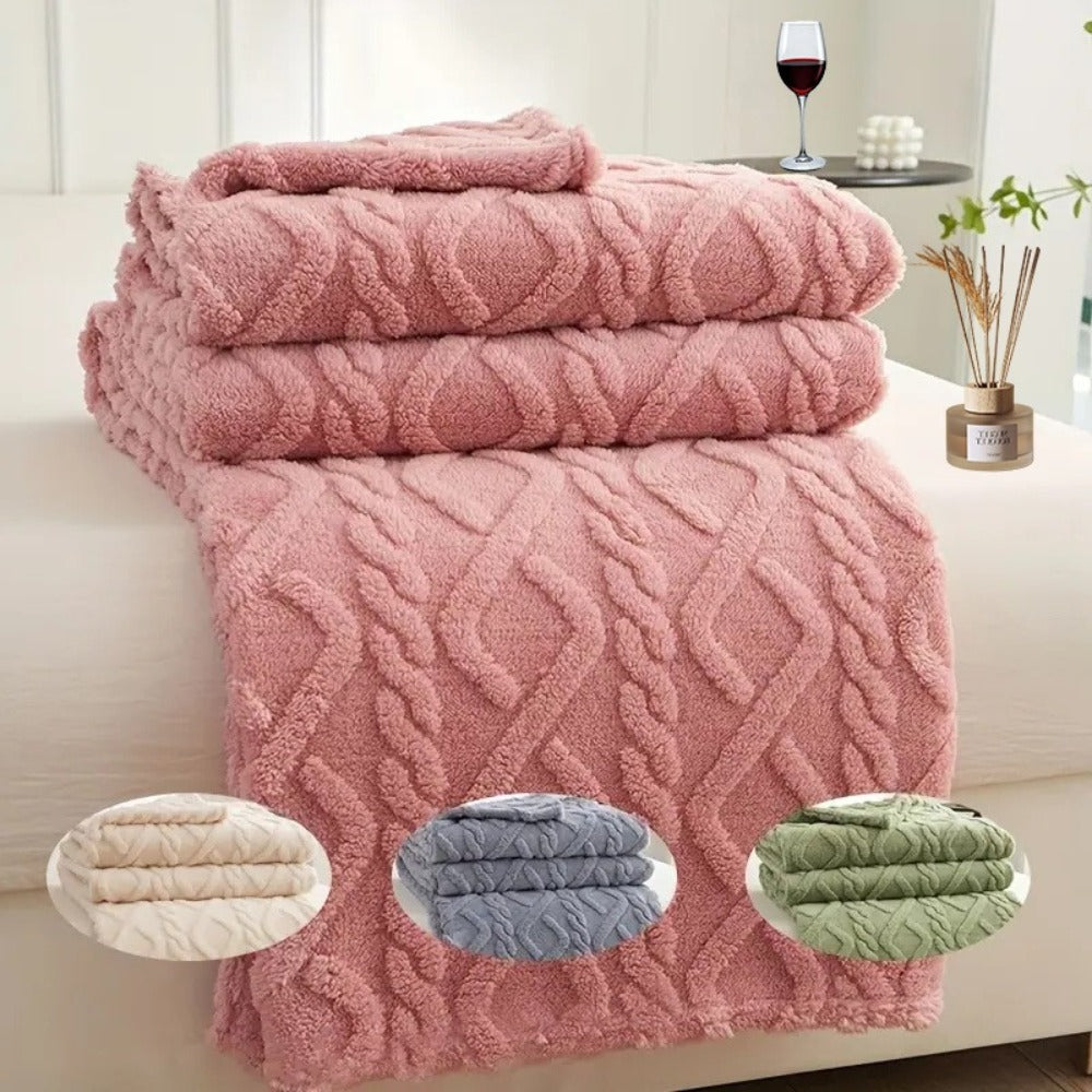 3D Plush Dense Weave Fleece Blanket – Ultra-Soft Warm Throw for Bed, Couch, Travel & Outdoor, Air-Conditioning Friendly, 3 Colors, 2 Sizes - product image 27