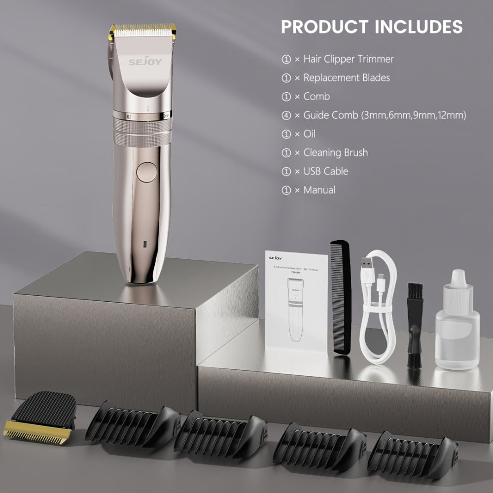 Beard Trimmer for Men Cordless Electric USB Rechargeable with Precision Dial 5-Level Adjustable – Mustache Facial Hair Trimmer Grooming Tool, Perfect Men's Gift - product image 11