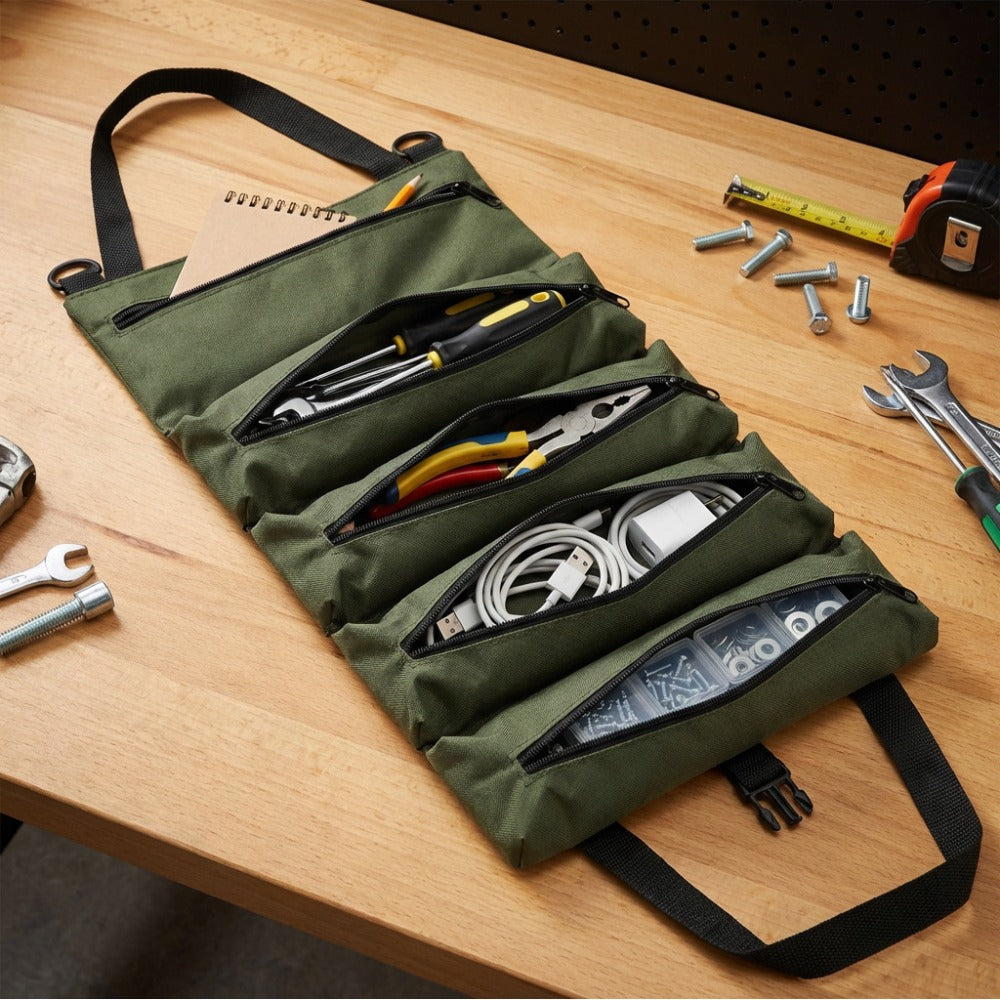 Collapsible Tool Bag Organizer for Hardware Storage | Foldable Tool Kit Bag for Carpentry Electricians Automotive Repairs Outdoor | Portable Buggy Bag Easy Transport - product image 3