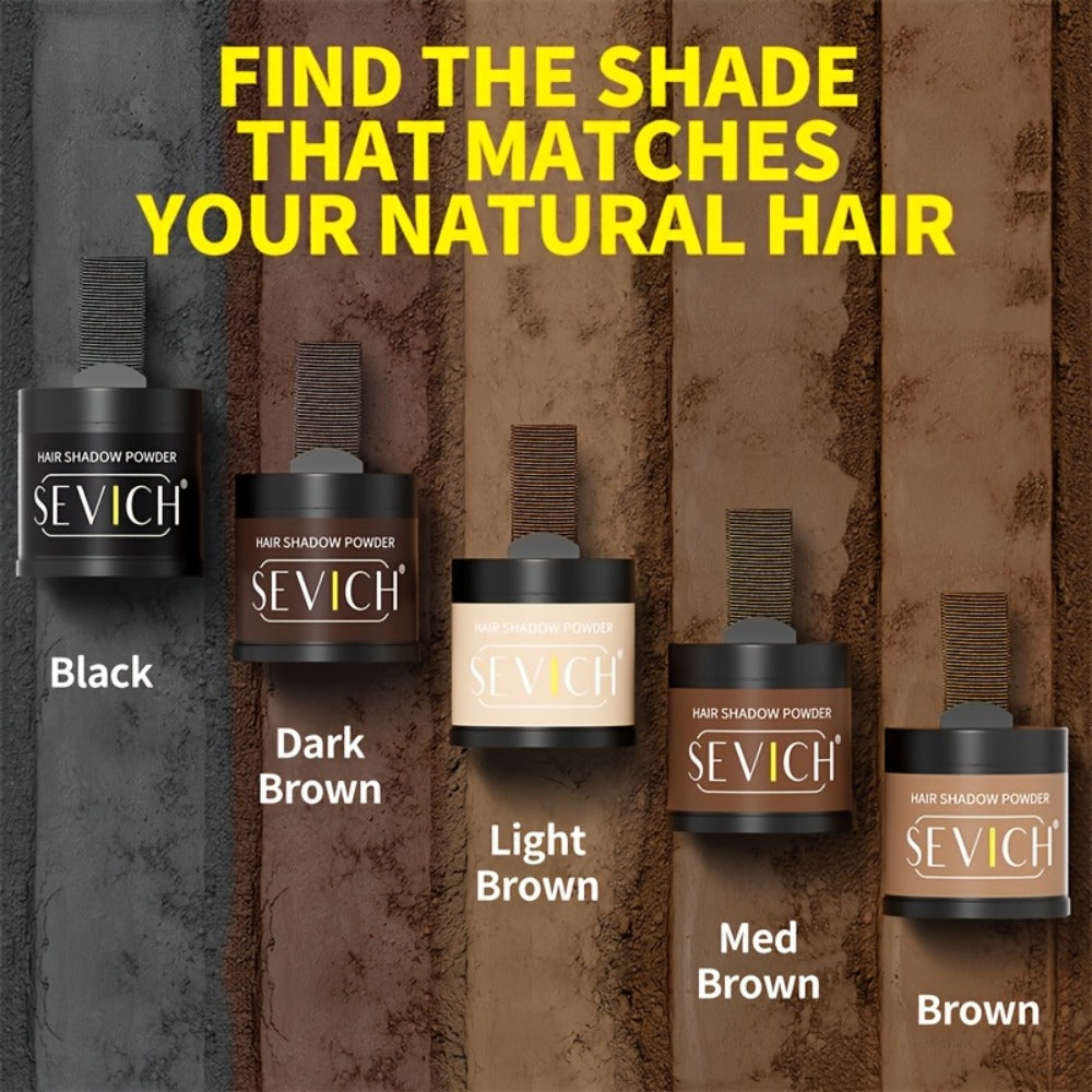Hair Root & Hairline Concealer Powder Kit with Brush — Waterproof Instant Coverage for Thinning Hair, Receding Hairline & Bald Spots | 5 Shades | Black & Brown Tones | Women & Men - product image 8