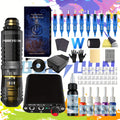 Rotary Tattoo Kit for Beginners Complete - POSEIDON Tattoo Pen Machine with Power Supply Foot Pedal 10 Needles 6 Color Inks Practice Skin Transfer Paper Full Tattoo Supplies for Ar - product image 13