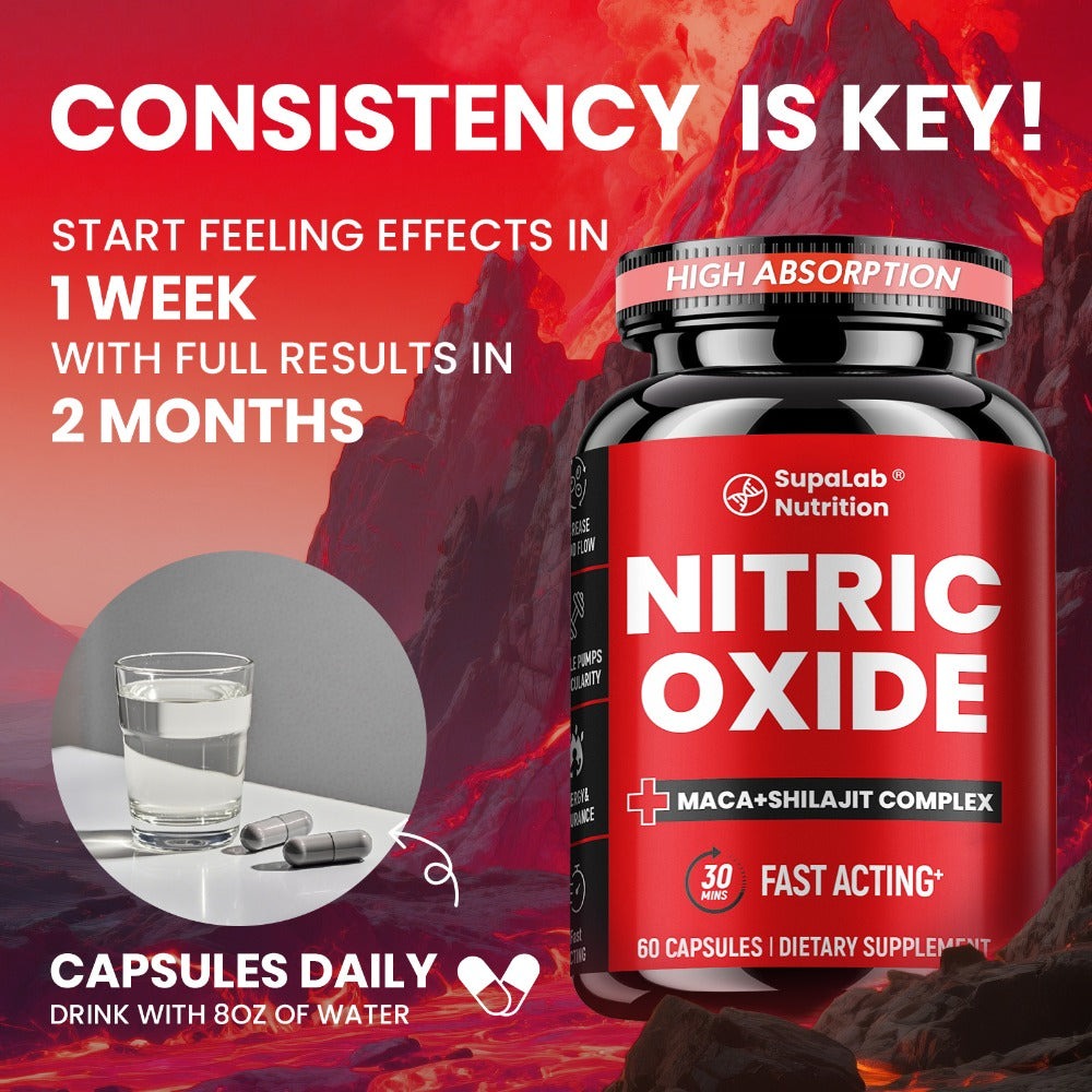 Nitric Oxide Supplement for Men with L-Arginine, L-Citrulline & Beetroot - Blood Flow, Energy & Focus Support - Men's Health Vitality Capsules - Buy 2 Get 1 Free Value Pack - product image 6