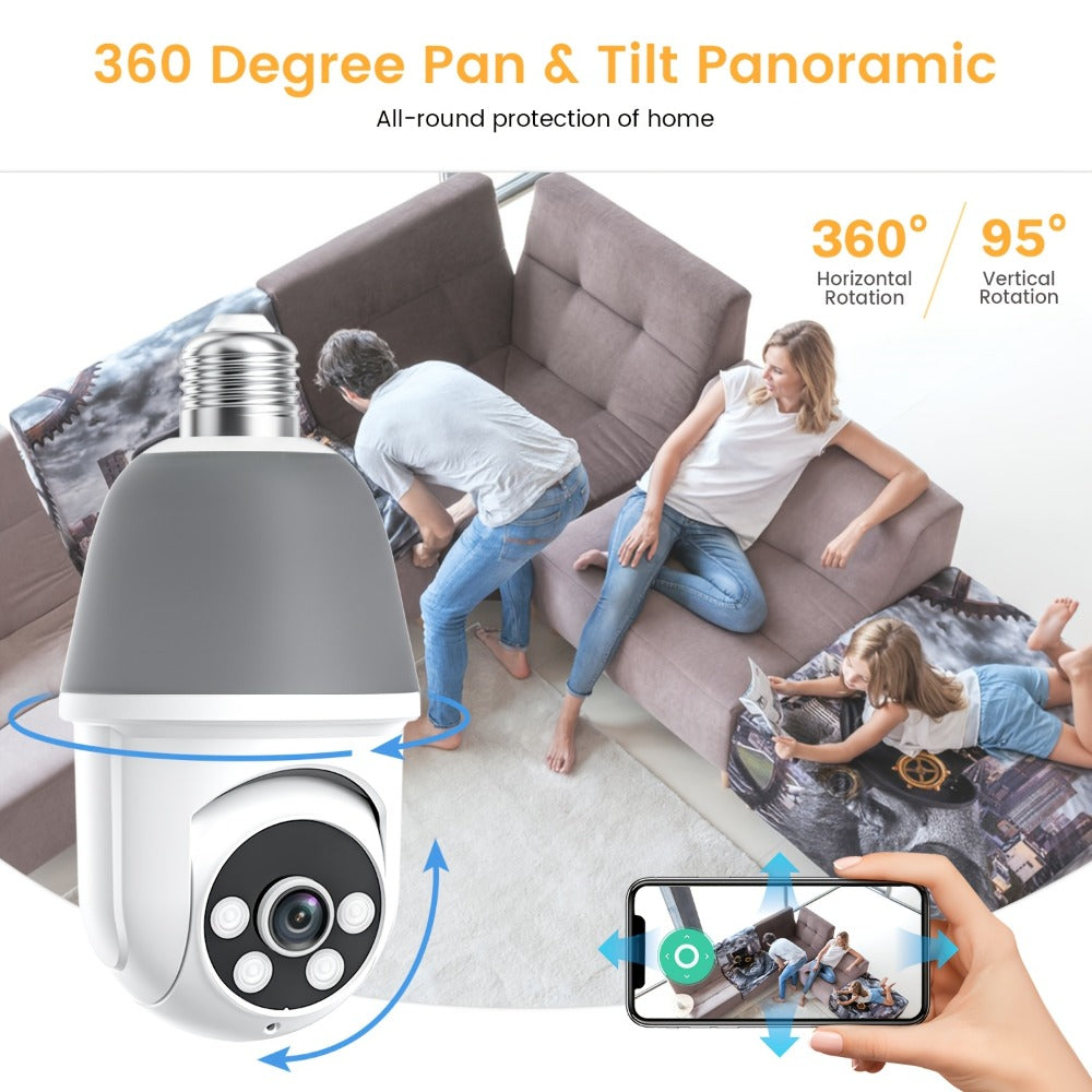 AI Auto Tracking Security Camera 360° Panoramic 1920P | Infrared Night Vision Two-Way Audio 2.4GHz USB Charging | Wireless Indoor Surveillance Camera Human Motion Detection - product image 8