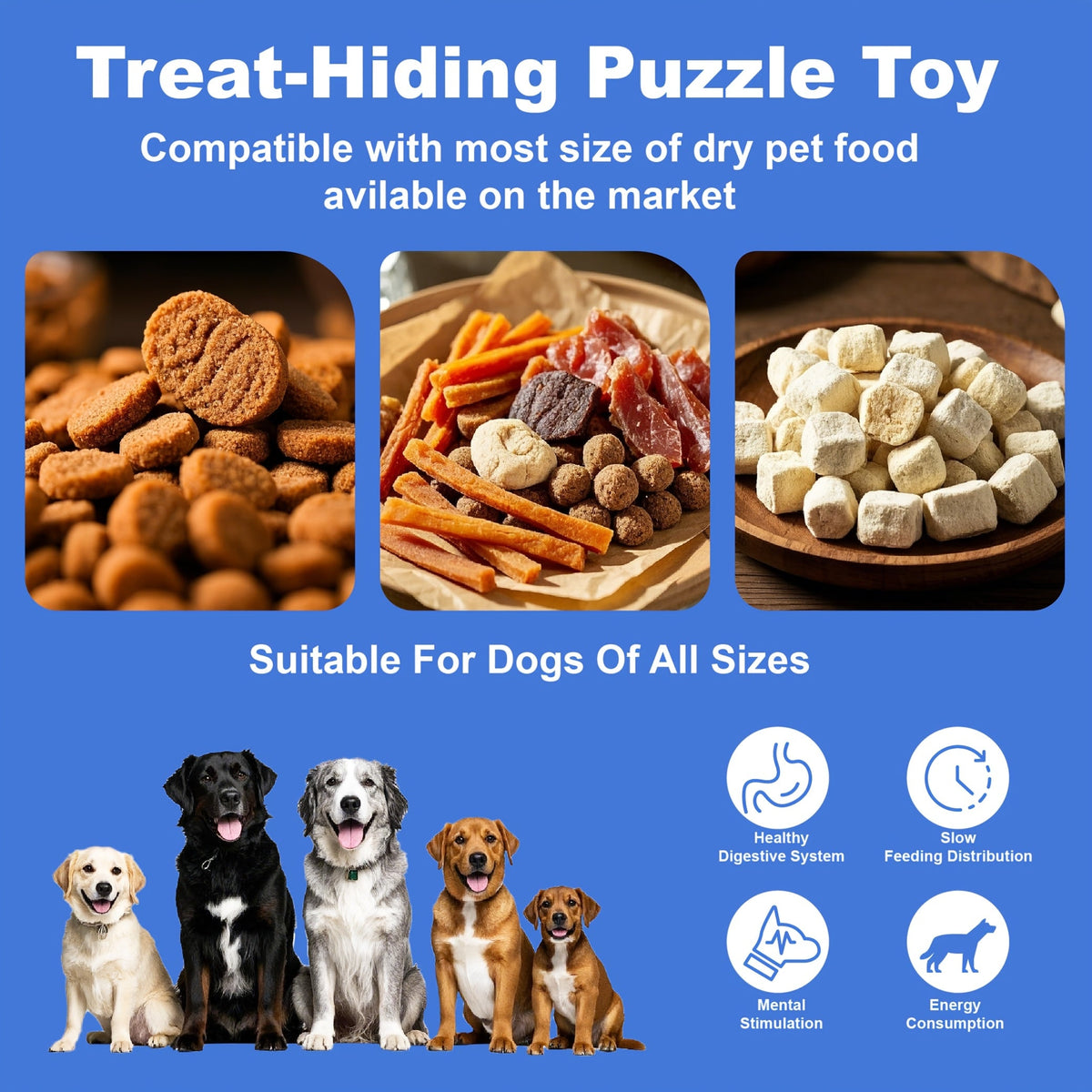Snuffle Ball Dog Toy | Interactive Foraging Treat Dispenser & Slow Feeder Puzzle Toy for Small Medium Large Dogs, Snuffle Mat Ball for Mental Stimulation - product image 4