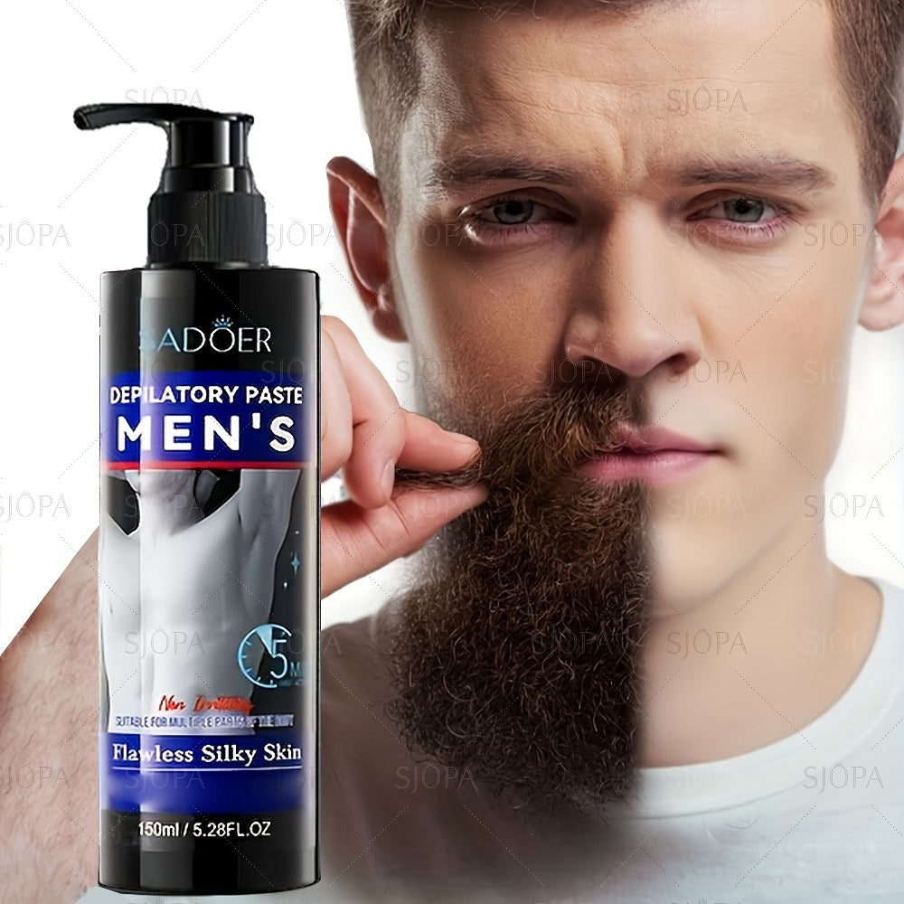 Hair Removal Cream for Men 150ml Fast Painless Depilatory for Body Face Underarm Leg & Intimate Area – Smooth Skin Formula, Razor-Free Grooming, Father's Day Gift - product image 3