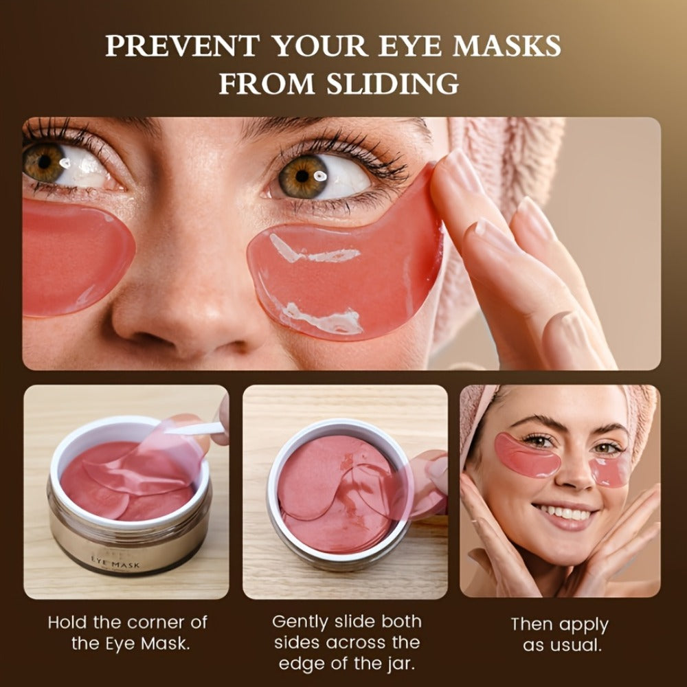 Caffeine Under Eye Patches 60pcs Depuffing Dark Circle Reducer with Hyaluronic Acid Collagen Glycerin Deep Hydrating Moisturizing Eye Mask Hypoallergenic All Skin Types Men Women G - product image 10