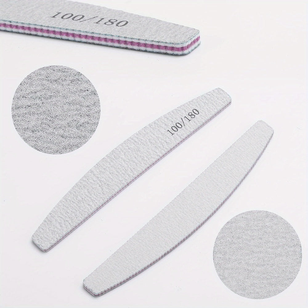 Nail Files and Buffers Professional 100 180 Grit Double-Sided Sanding Boards Reusable Polishing Blocks for Manicure Pedicure Salon Home Use Value Pack 20 or 35 Pieces - product image 3