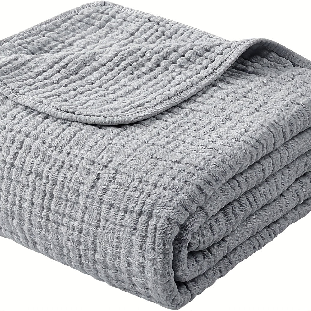 100% Cotton Muslin Blanket 6 Layer, Soft Morandi Color Gauze Blanket for Couch & Bed, Lightweight & Breathable Blanket for All Season, Machine Washable - product image 10