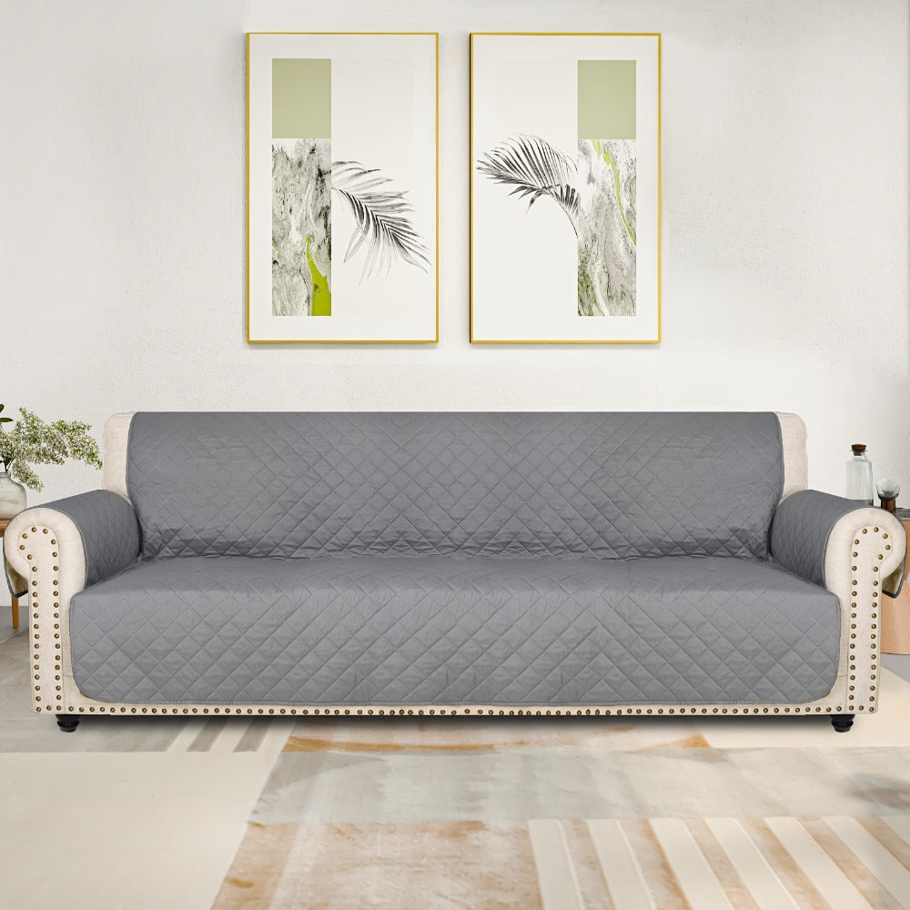 Sofa Slipcover 5-Layer Quilted Thick Sofa Cover Protector Elastic Strap Non-Slip Washable Pet Friendly Universal Fit 3 4 Seater Couch Cover for Living Room - 10 Colors - product image 26