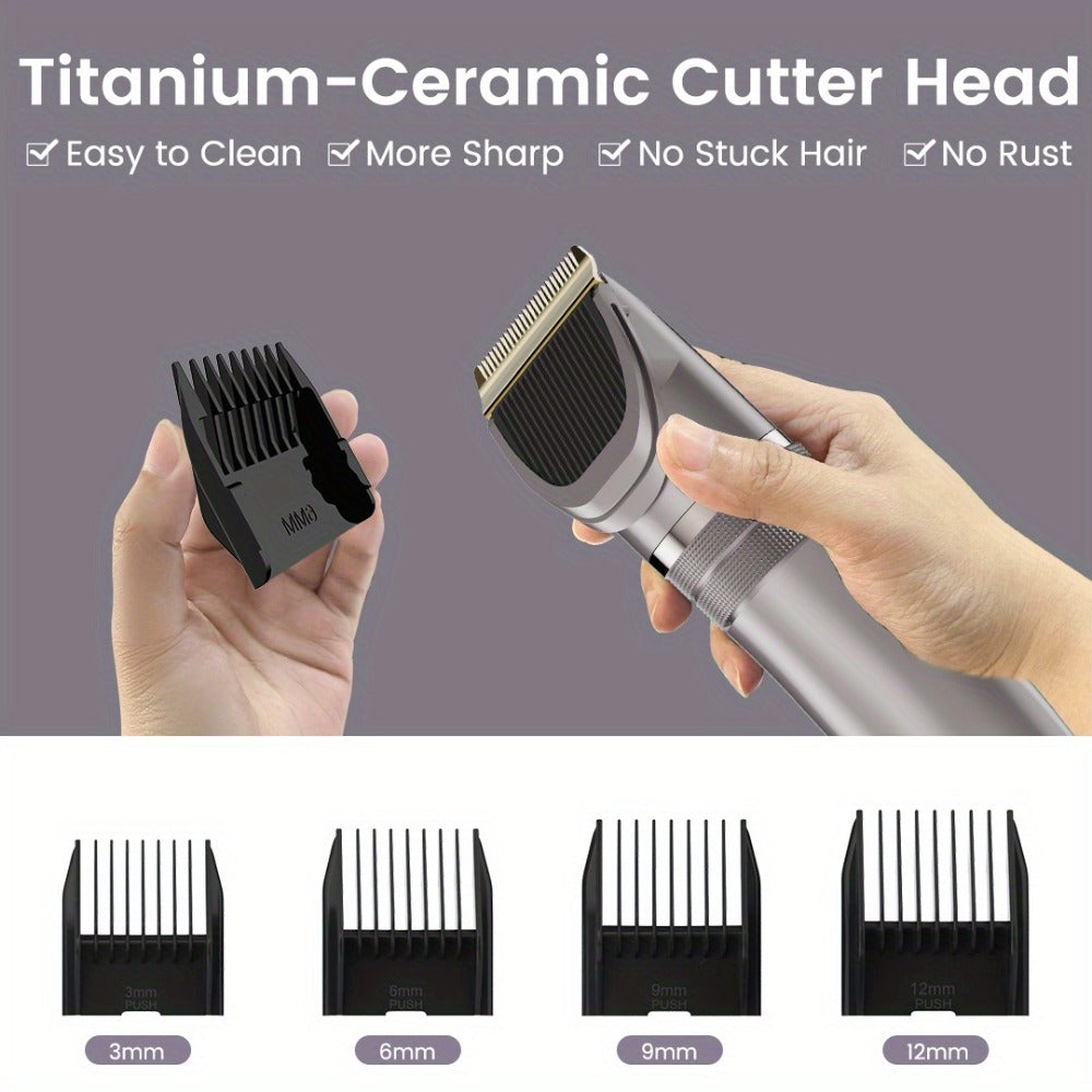 Beard Trimmer for Men Cordless Electric USB Rechargeable with Precision Dial 5-Level Adjustable – Mustache Facial Hair Trimmer Grooming Tool, Perfect Men's Gift - product image 2