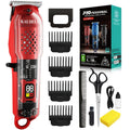 Retro Transparent Hair Clippers for Men – Electric Trimmer with LCD Display, USB Rechargeable Beard Clipper for Pompadour Fade Styles, Cordless Home Barber Tool, Red Black Blue - product image 23