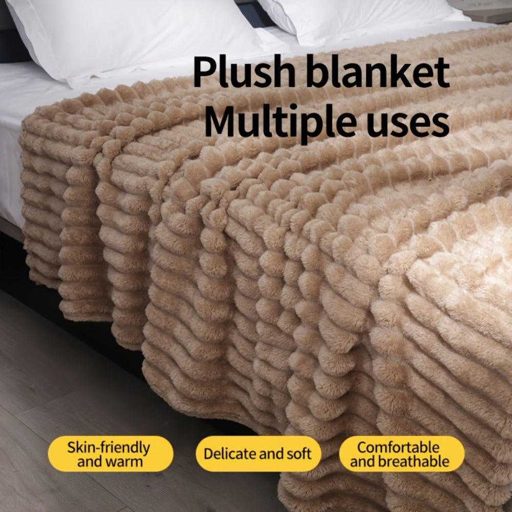 500gsm Heavy Plush Blanket – Ultra Thick Soft Warm Fluffy Blanket for Bed, Sofa & Travel, Baby to Double Size, 5 Colors - product image 4