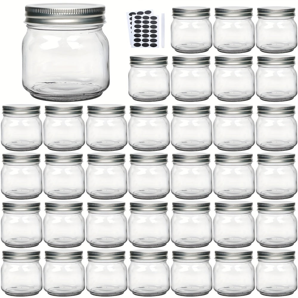 Mason Jars 8oz Glass Jars with Lids – 9/18/27/36 Pack Regular Mouth Canning Jars for Storage, Spices, Jelly, Jam, Honey & Caviar | Dishwasher Safe Spiral Lid Kitchen Storage Contai - product image 17