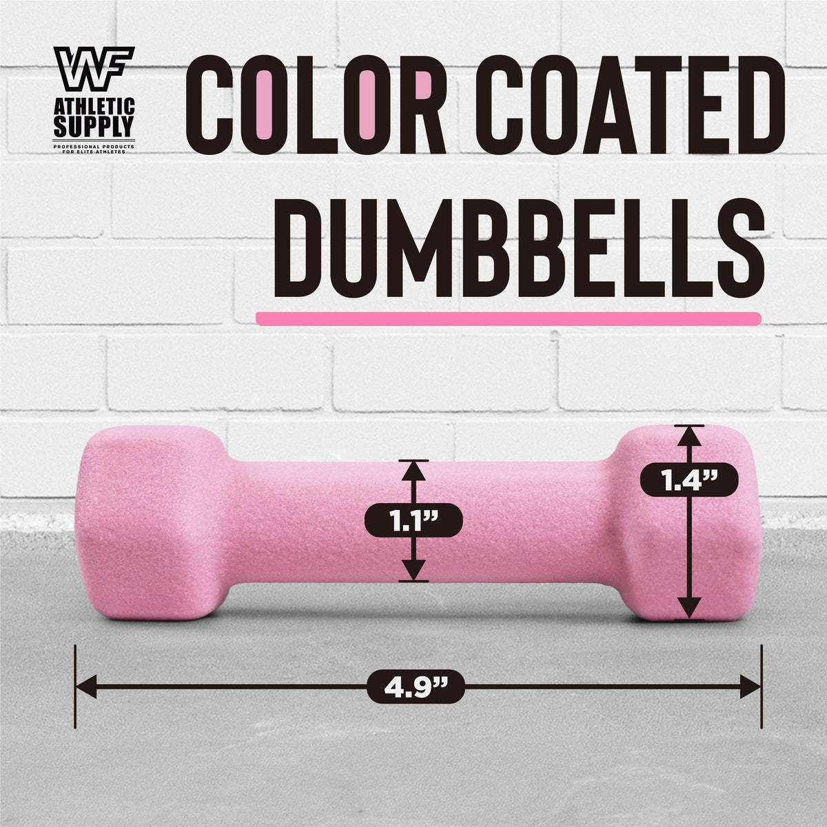 Neoprene Dumbbells Pair with Non-Slip Hex Shape | 2LB to 15LB Available in Yellow, Green, Red, Blue & Gray | Color-Coded Hand Weights for Women & Men, Strength - product image 2