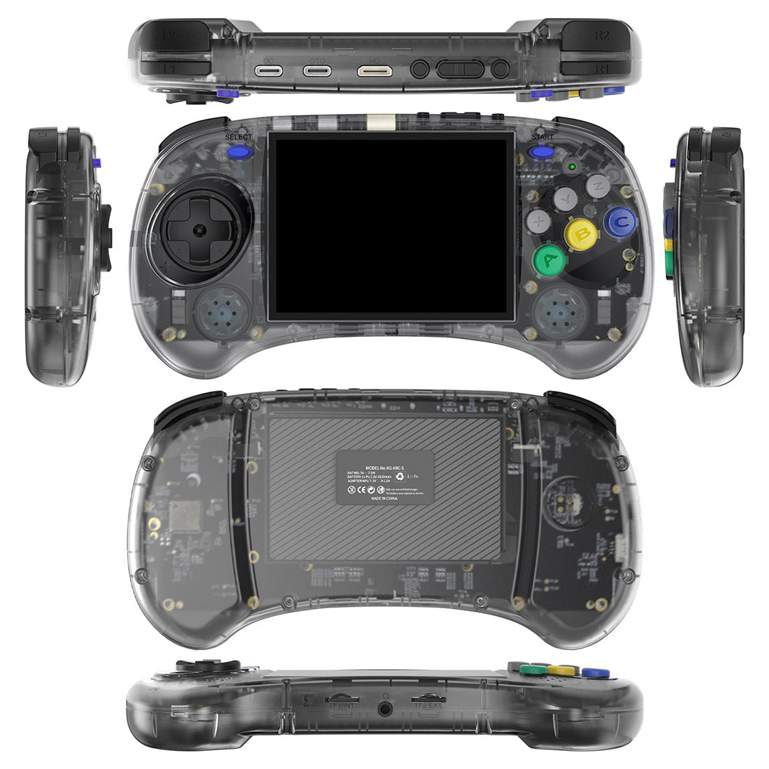 Anbernic RG ARC-S Arcade Six-Key Retro Handheld Game Console Linux 4" IPS HDMI 20+ Emulators Fighting Games 3500mAh Travel-friendly Emulator for Street Fighter Metal Slug Beat-Em-Up Fans 2 Colors