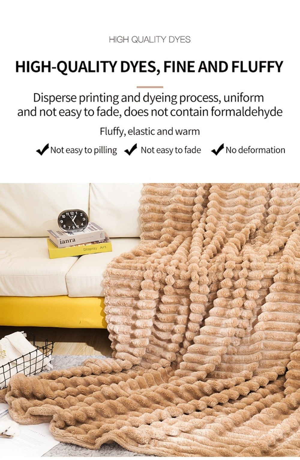 500gsm Heavy Plush Blanket – Ultra Thick Soft Warm Fluffy Blanket for Bed, Sofa & Travel, Baby to Double Size, 5 Colors - product image 31