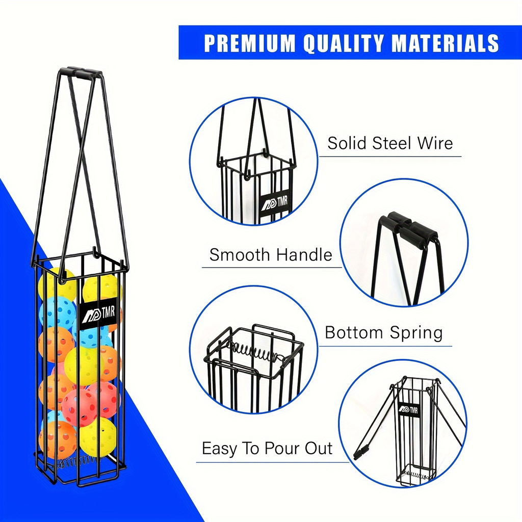 Aluminum Alloy Ball Picker Upper with Handle, Portable Ball Collection Basket for Hassle-free Court Pickup, Storage & Training Tool for Pickleball and Tennis - product image 5
