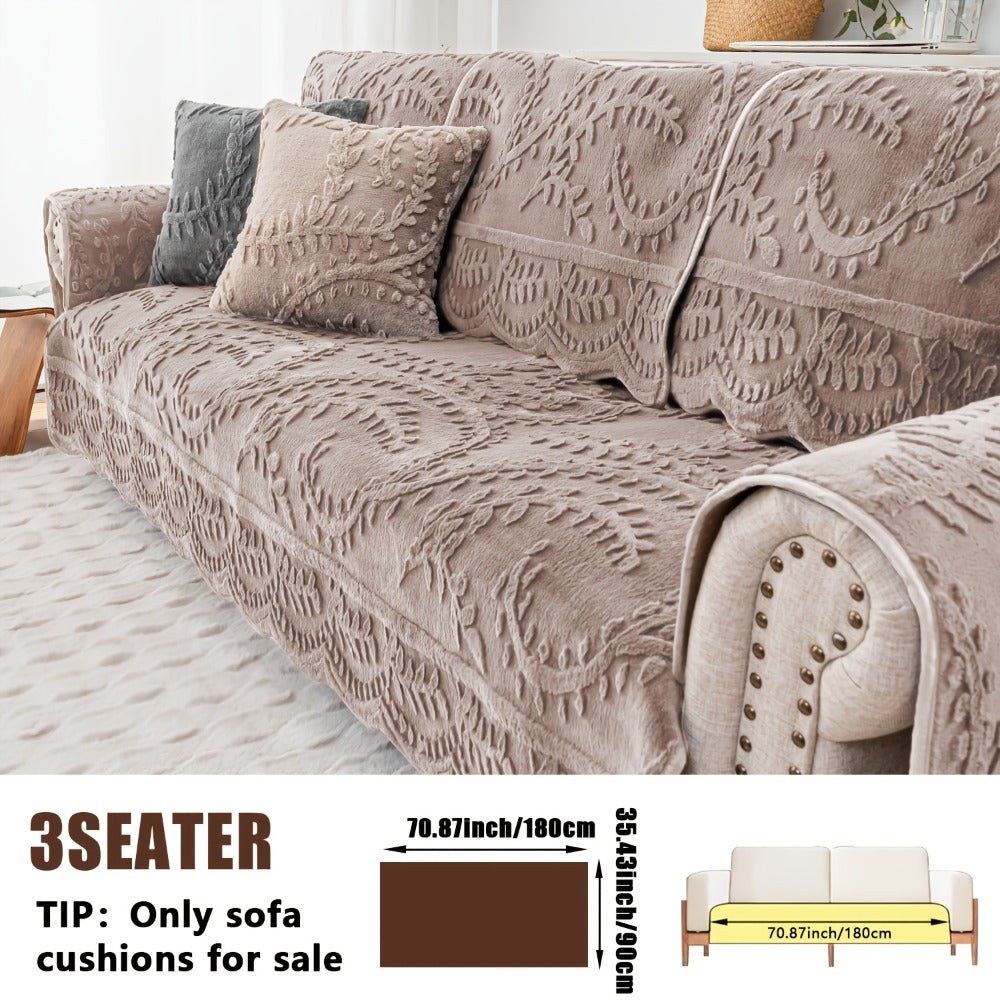 Faux Rabbit Fur Sofa Cover Thickened Quilted Plush Warm Non-Slip Machine Washable Pet Friendly Breathable Sofa Cushion for Living Room Bedroom Office - 2 3 Seater Large - product image 15