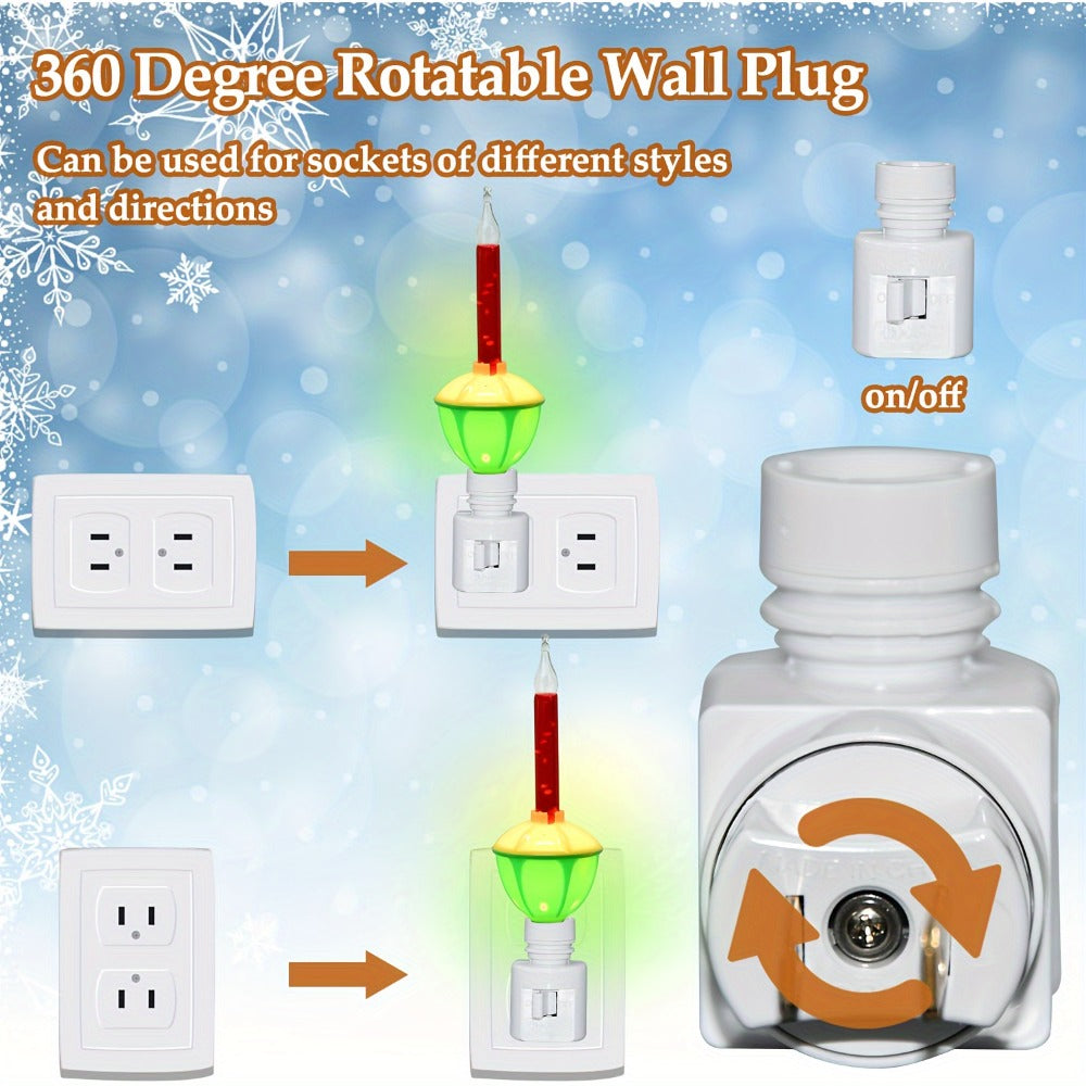 Christmas Bubble Lights 2 Pack Traditional Multi-Color Bubble Liquid Night Lights Plug-In Wall Light for Christmas Tree Thanksgiving Living Room Bedroom Corridor Holiday Decoration - product image 4
