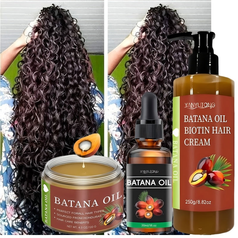 Honduras Batana Oil 3-Piece Complete Hair System — Cold Pressed Hair Cream, Hair Oil & Essential Oil with Biotin | Thickens, Strengthens & Nourishes Scalp | Prevents Breakage | All - product image 9