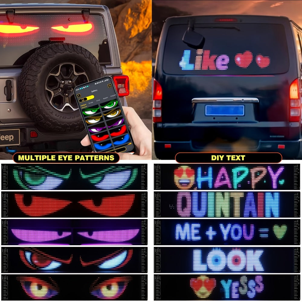 LED Scrolling Sign App Controlled Flexible LED Matrix Display Panel Programmable Animated Text for Car Home Party Birthday Holiday Decoration - Multiple Sizes - product image 11