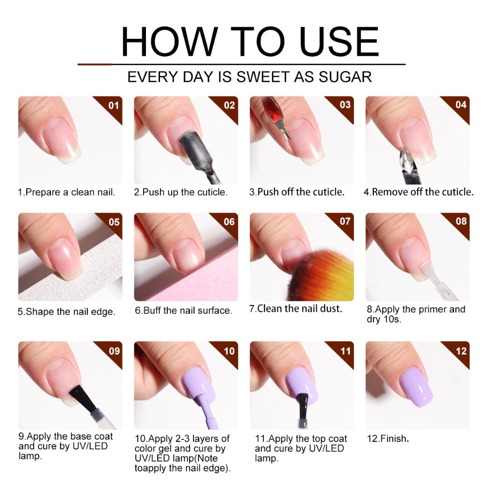 Gel Nail Polish Kit with UV LED Lamp 20 Colors Red & Pink Shades - All-in-One Soak-Off Starter Set with Base Coat Top Coat for DIY Home Salon Manicure, Gift for Women - product image 12