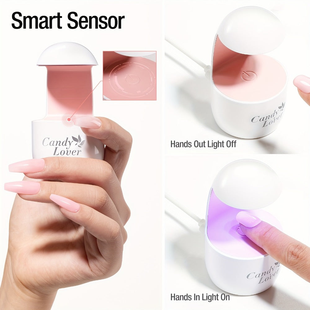 Mini UV LED Nail Lamp – Portable Compact Gel Nail Curing Light for Travel & Home | Fast Gel Polish Dryer for DIY Nail Art, Gel Extensions & Beginner Manicure, One-Button Easy Opera - product image 2