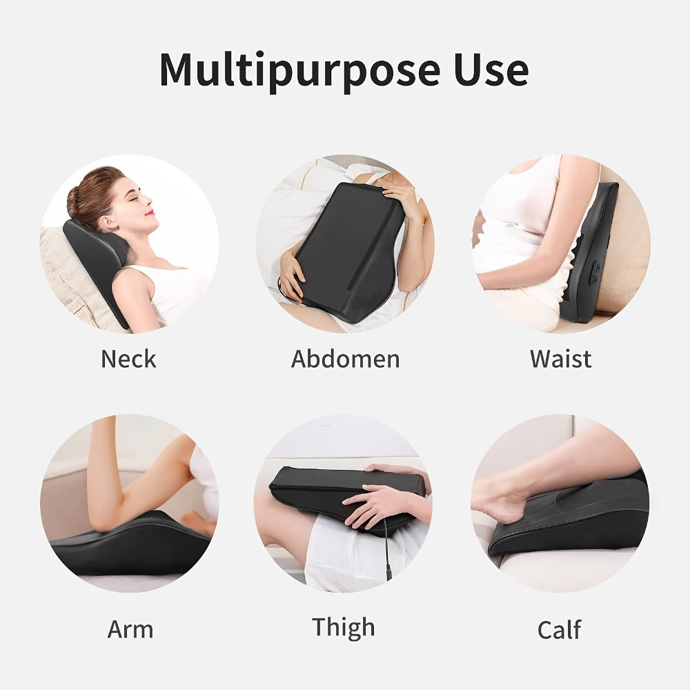 Shiatsu Back Massager with Heat Deep Tissue 3D Kneading for Neck Shoulder Back 3 Massage Modes 2 Heating Levels Electric Body Massager Gift for Mom Dad Women - product image 8