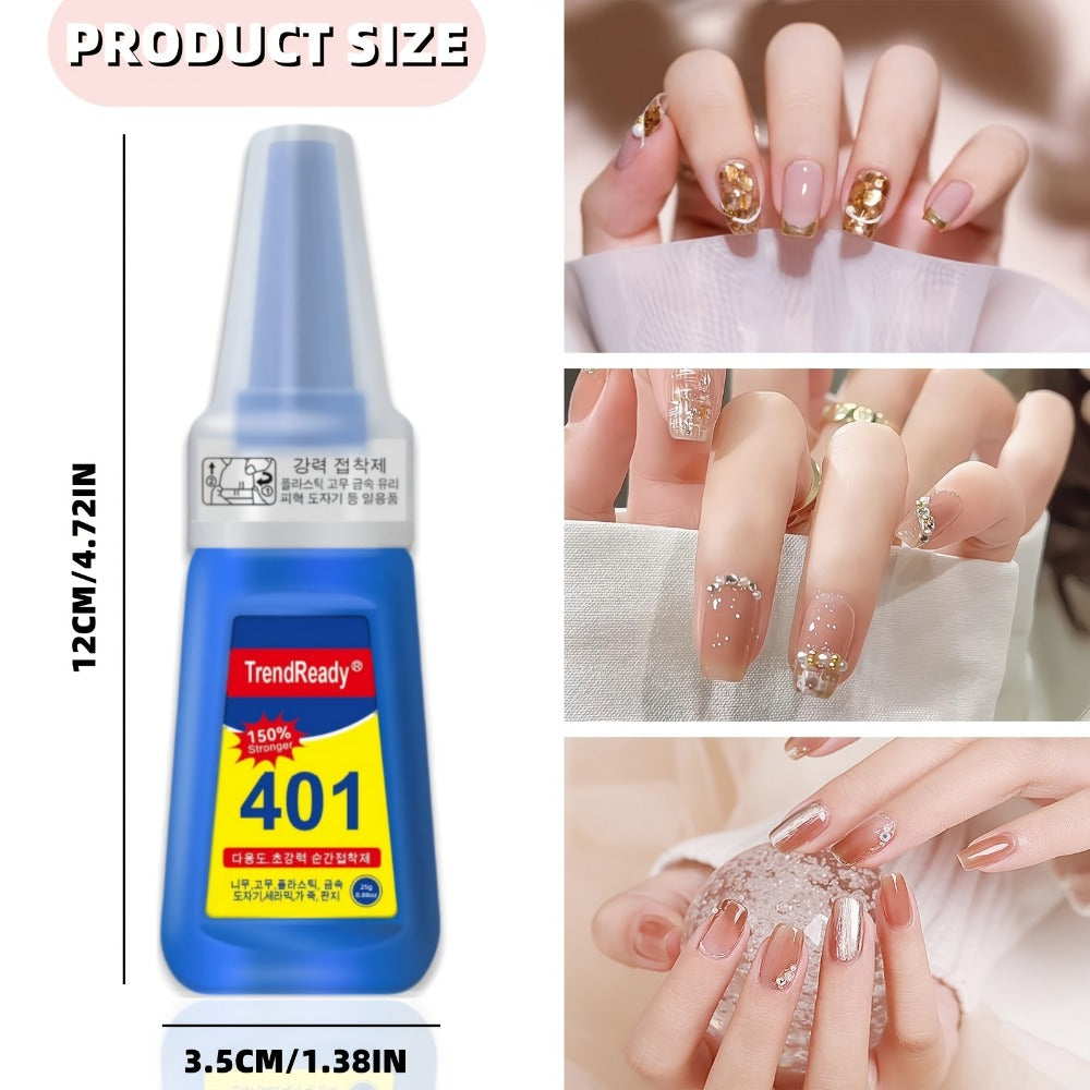 Waterproof Nail Adhesive Tabs with Nail Stickers 0.85oz Dropper Tip Bottle - Extra Strong Alcohol-Free Quick Release Long Wearing Salon Formula for Press On Nails & Nail Art Women  - product image 2
