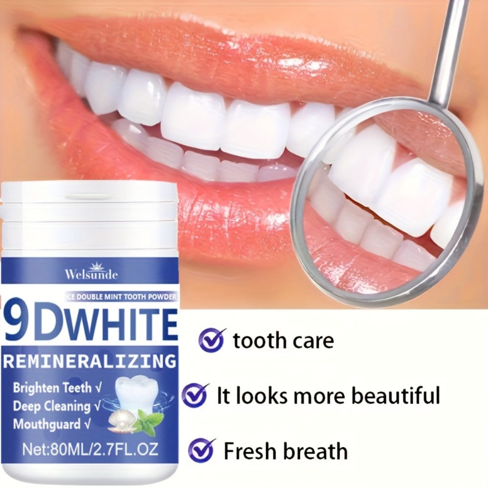 Hydroxyapatite Tooth Powder 3-Pack Remineralizing Whitening Deep Cleaning Mint Fresh Breath Enamel Repair Oral Care for Men Women 80ml Each Bottle - product image 3