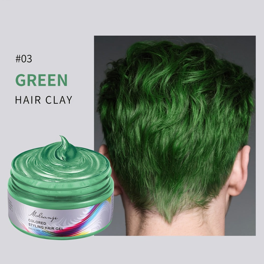 Hair Color Wax Temporary Hair Dye 3.53oz — 9 Vivid Shades, Easy Wash, Non-Damaging, Mixable Colors for Halloween Carnival Festival Cosplay Party - product image 7