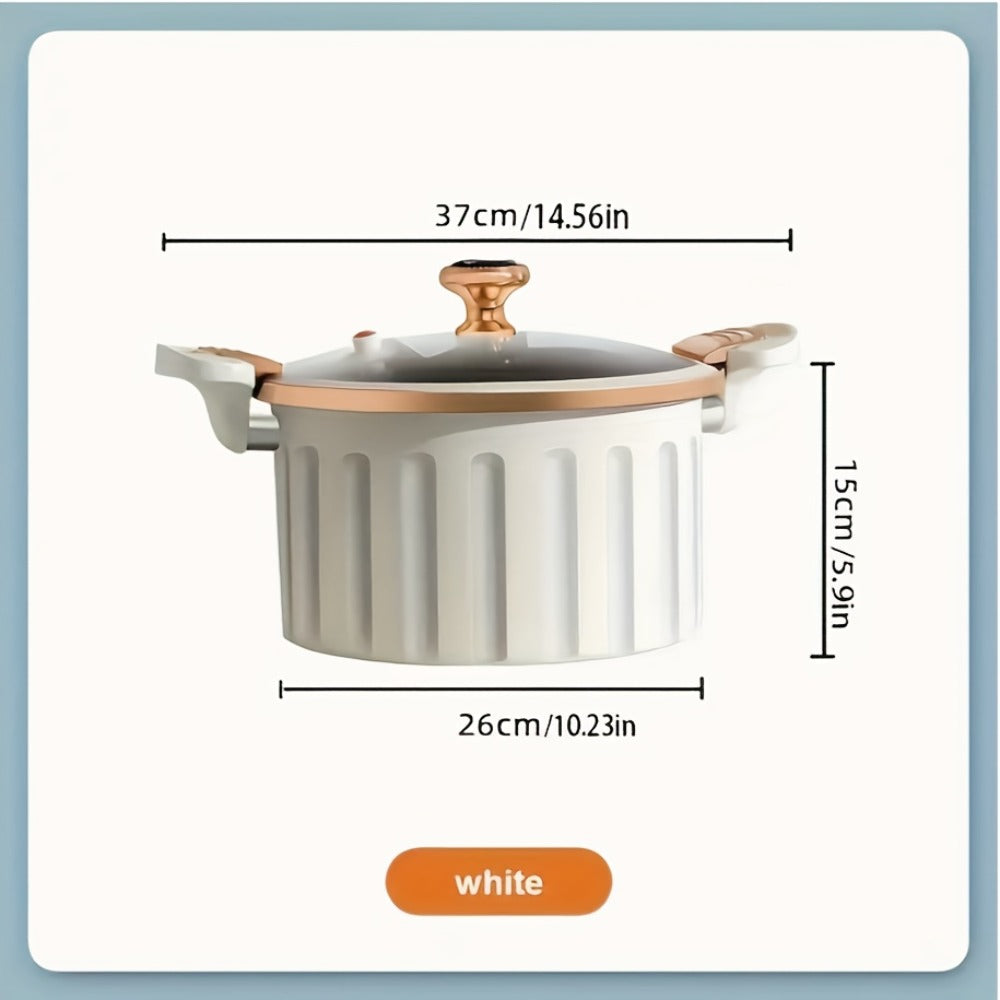 Cast Iron Enamel Dutch Oven 2.64 Gallon with Lock Cover – Non-Stick Heavy-Duty Saucepan Leak-Proof Cooker | Strong Legs Round Handle | Elegant Blue & White Enameled Cast Iron Pot f - product image 4