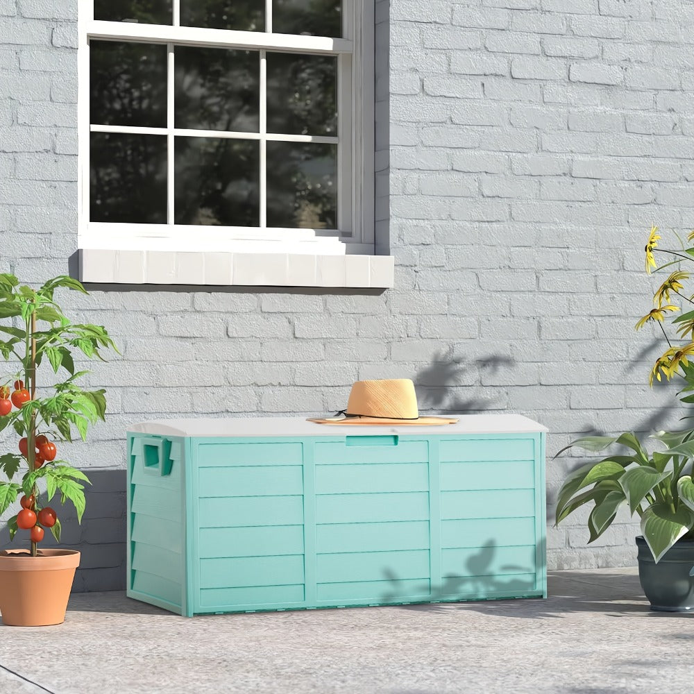 75 Gallon Deck Box with Wheels – 284L Resin Outdoor Storage Box Lockable Plastic Container for Patio, Pool & Garden, 110 lbs Capacity, Multiple Colors, Weatherproof Outdoor Storage - product image 17