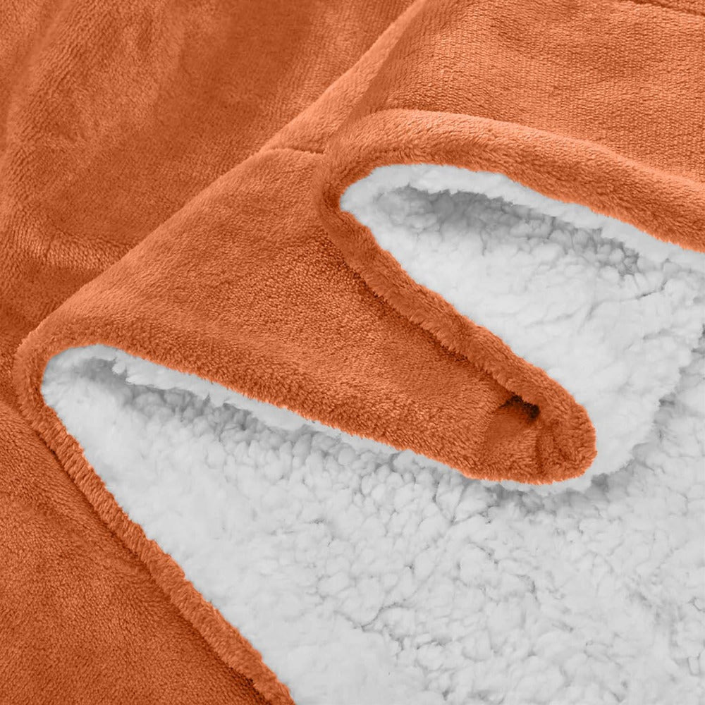 480GSM Sherpa Fleece Blanket – Double-Sided Heavy Warm Throw for Couch, Bed & Travel, Reversible All Season, 13 Colors, 3 Sizes - product image 36