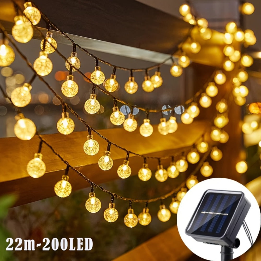 Solar String Lights Outdoor LED – 39/50/72/100/105FT Spherical Bulb & Warm/Cool White with Remote Control | IP65 Waterproof 12-Hour Solar Powered Fairy Lights for Patio, Garden & F - product image 5