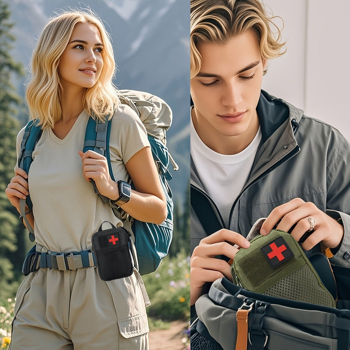 First Aid Kit 399pcs / 99pcs Professional Portable Survival Gear with Splints Scissors Tweezers for Hiking Camping Hunting Car Travel Emergency - product image 14