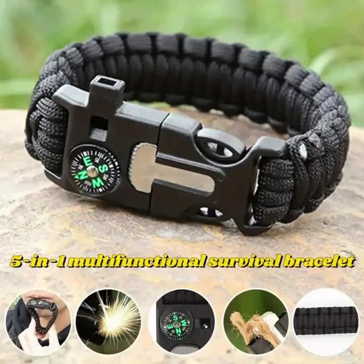 Paracord Survival Bracelet 2-Pack | 5-in-1 Tactical Emergency Bracelet with Fire Starter, Compass, Loud Whistle & Scraper, Outdoor Gear for Hiking, Camping - product image 10