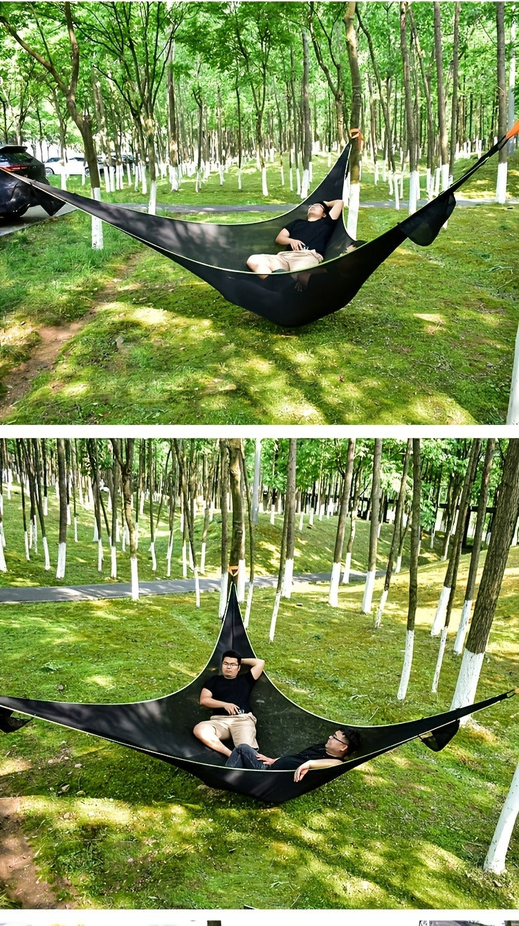 Outdoor Triangle Hammock Multi-Person – Sturdy Hanging Hammock for Adults & Kids – Large Aerial Tree Tent, Mesh Swing Camping Hammock for Backyard, Camping - product image 6