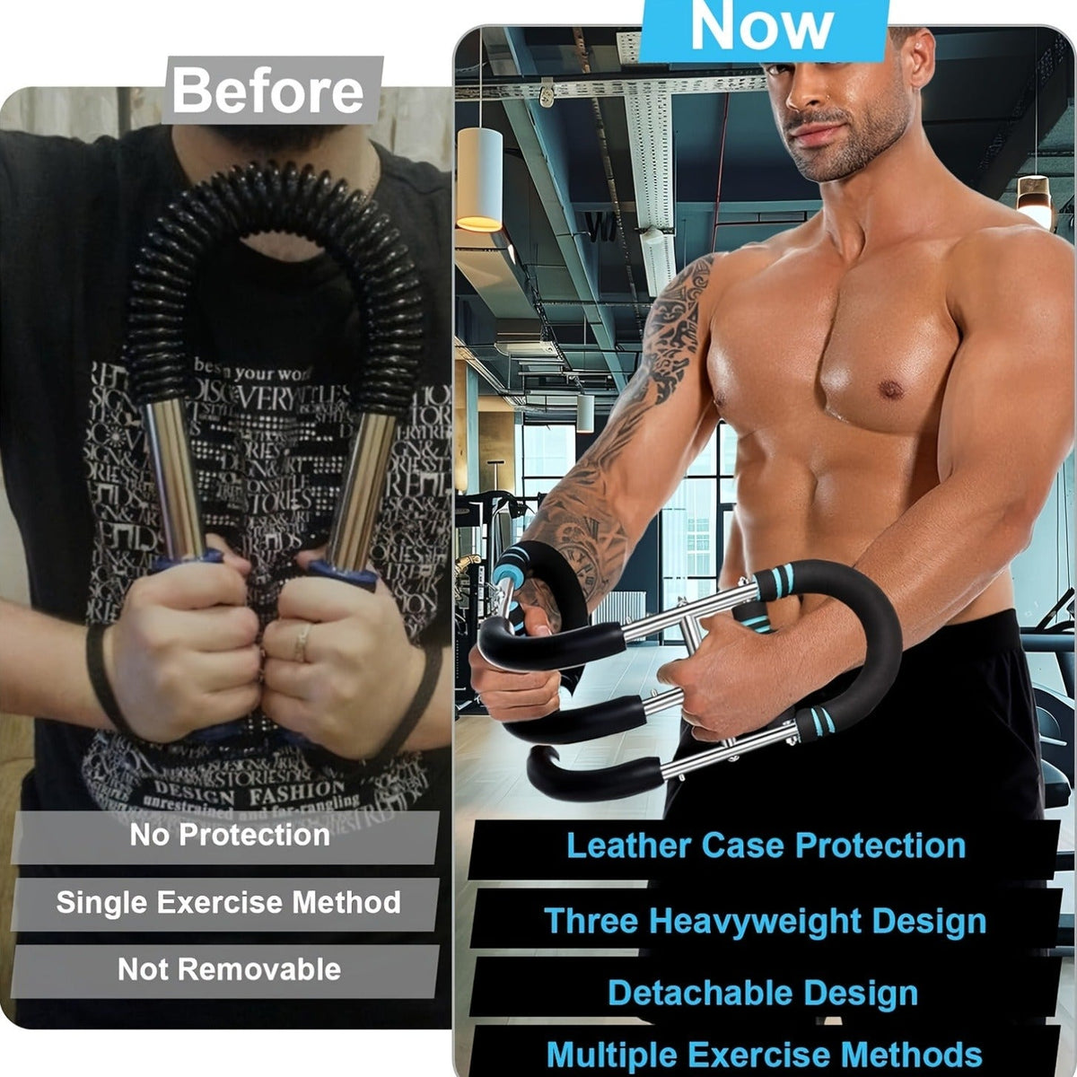 Arm Strength Trainer Three-Bar Chest Expander | Adjustable Multi-Level Resistance | Portable Detachable Forearm & Chest Workout Device for Home Gym | Strength - product image 13