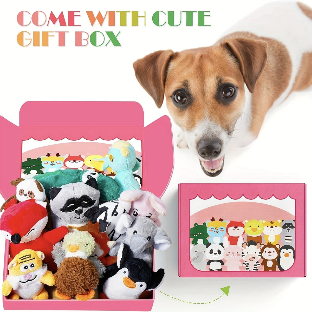 Soft Chew Toys for Small to Medium Dogs, Cute Teething Toys Set with Squeaker, Interactive Dog Toy Bundle | Dog Squeaky Toys 12 Pack Stuffed Animal Plush Puppy - product image 7