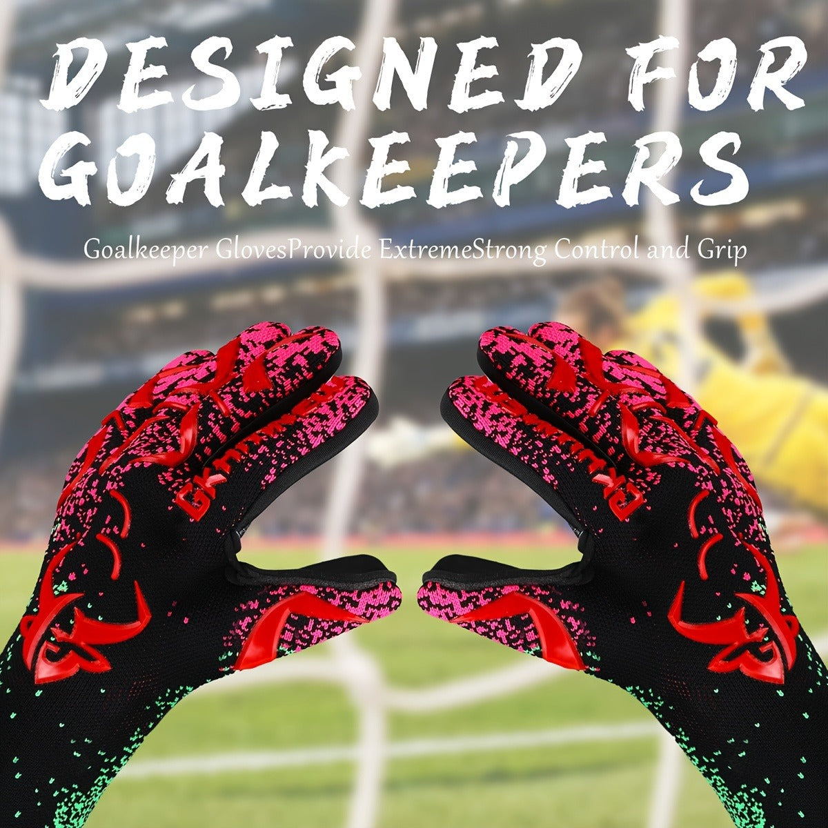 Soccer Goalkeeper Gloves Strong Grip Breathable Sizes 6-10 with Carry Bag for Everyday Use - product image 14