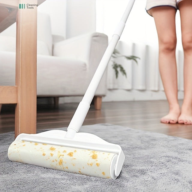 Reusable Sticky Roller for Sofa, Carpet, Clothes, Floor & Furniture, Tear-Off Design, White – Lint Roller with 49-Inch Extendable Handle for Pet Hair Removal - product image 15