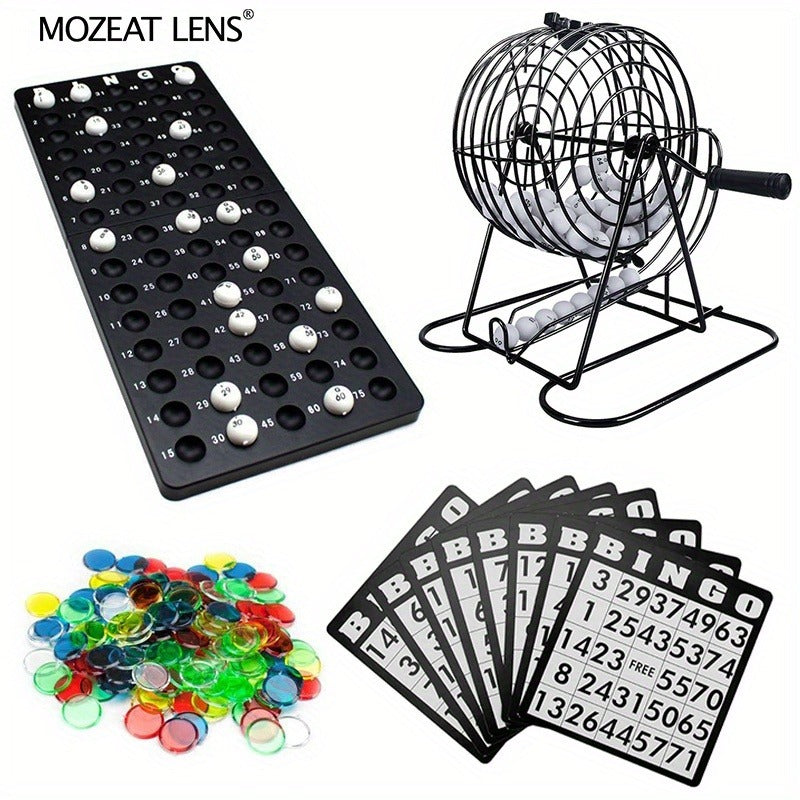 Bingo Game Set Metal Cage Lottery Machine Vintage Desktop Bingo Caller Kit for Family Game Night Party Adults Kids Birthday Holiday Gathering for Parties - product image 11