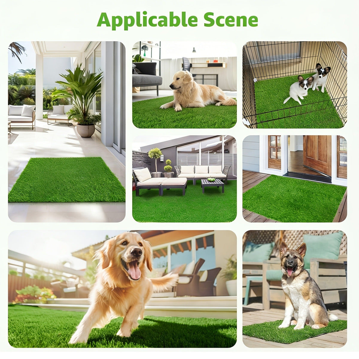 Dog Potty Training Grass Mat | 2 Pack Washable Artificial Turf Pad with Odor Control & Drainage, Reusable Indoor Outdoor Pet Pee Mat for Puppies & Adult Dogs - product image 9