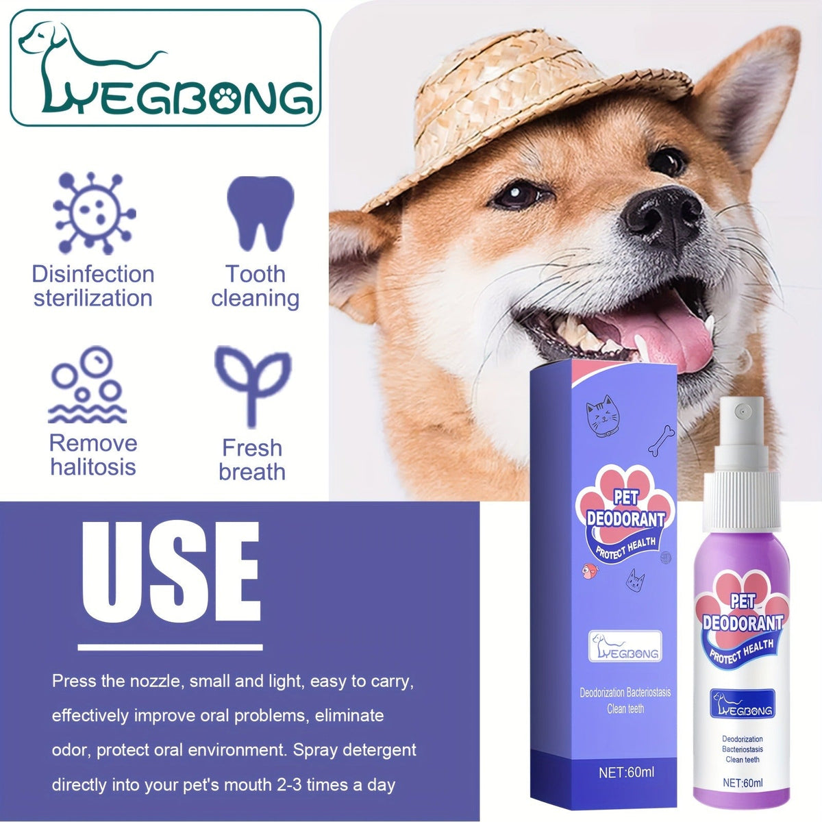 Pet Dental Spray for Dogs & Cats | Teeth Cleaning & Bad Breath Freshener, No-Brush Oral Care Spray for Plaque & Tartar Control, Safe Daily Use - product image 8
