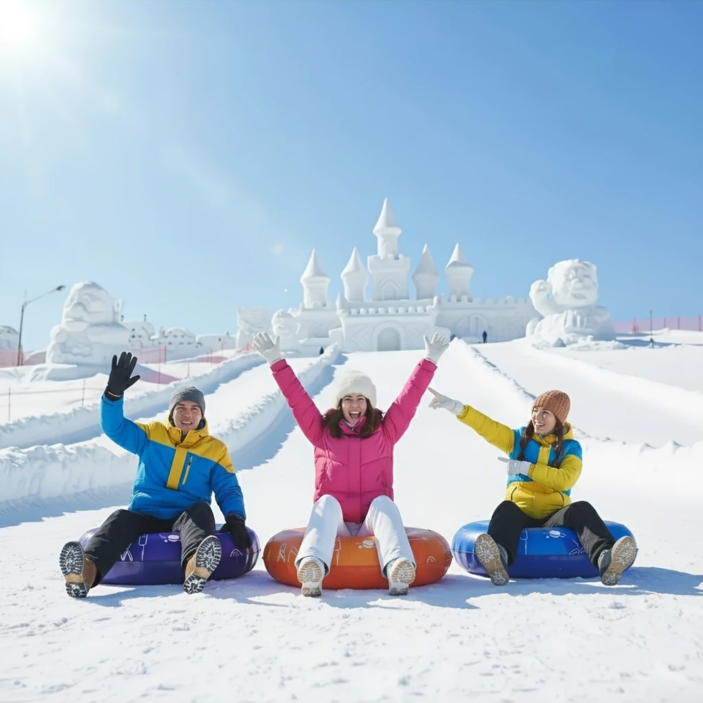 Triple-Layer PVC Snow Tubes 36 & 40 Inch, 220 lbs Capacity, 3-Layer Airlock Valve, Non-Slip Thickened Base & Embossed Handles for Ski Resort & Outdoor Winter - product image 11