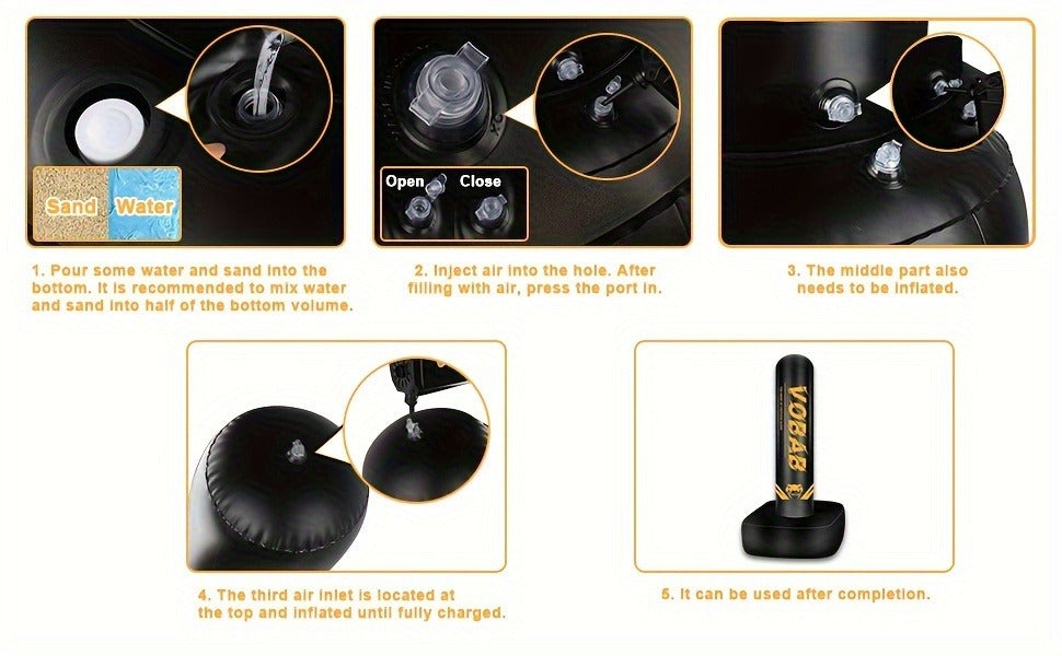MMA, Muay Thai, Karate & Boxing Training, Men & Women – 70-Inch Freestanding Punching Bag with Stand for Adults